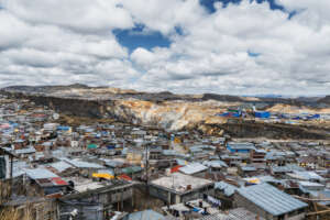 The open-pit mine in the centre of Cerro de Pasco