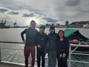 Flaviano, Albert, Clara, Mireya in Genoa