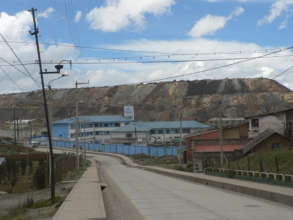 Even the hospital is surrounded by mining wastes