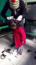 Children's hair sample