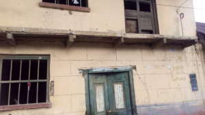 Houses near open-pit mine