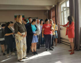 First meeting with teachers from 75th School