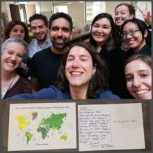 Rozalina at Khan Academy HQ taking selfie with Sal