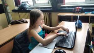 A girl using Khan Academy at 137th School in Sofia