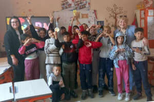 M. Yapadzhieva and students, Burgas