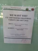 Volley Varsity Tryout Schedule
