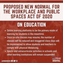 THE NEW NORMAL FOR EDUCATION IN THE PHIL.