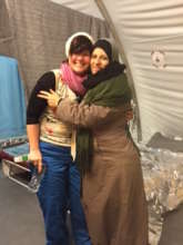Refugee mother receives a prenatal check-up