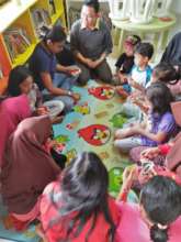 Learning English with play cards