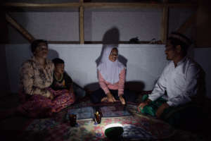 The family now has more time to gather at night