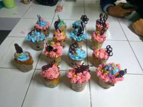 Cupcakes by the children of YUM's library