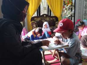 The tutoring session at the teacher's  house