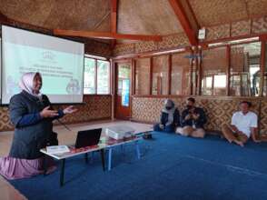 Miss Desi- preschool teacher welcoming the parents