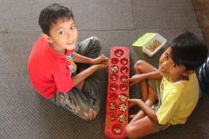 Besides reading, the library is also a play area