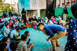 Intern with kids