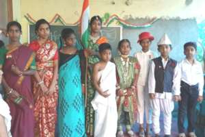 Children dressed up as Indian Freedom Fighters
