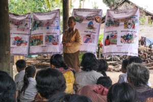 Trained leader teaching in community.
