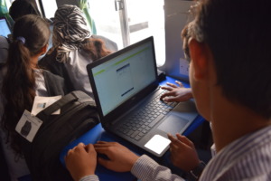 Students learning Web Desgining