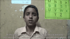 Student speak on what they have learnt