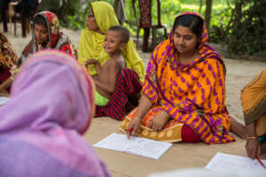 Women attending an Adult Literacy Class
