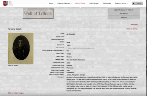 Wall of Tribute Biography