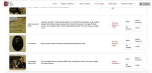 Hyperlink to Wall of Tribute Profile ID