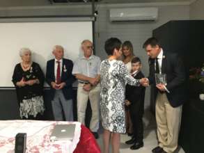 Medal presentation in Coffs Harbor, Australia.