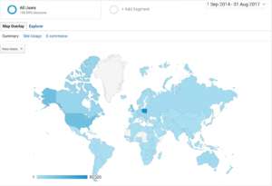 Virtual Museum visitors by country