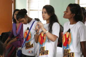 Campaigners interacting with the audience