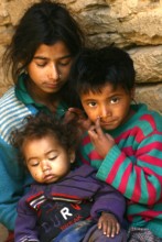 Older siblings take care of the younger ones