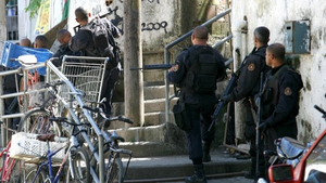 Police arriving in the favela