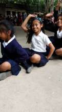 Students practicing for the dance competition