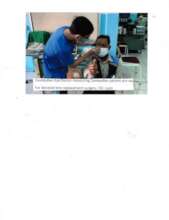 Cambodian cataract patient preparing surgery