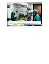 Cataract surgery operation with donated lens