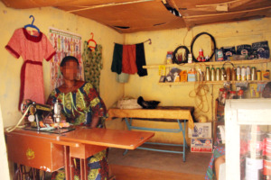 Mrs Ogeroju in her shop