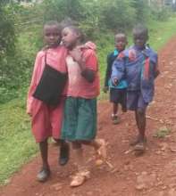 Jessica on her way to school.