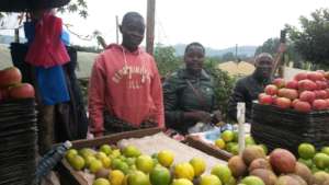 Risper selling her fresh produce