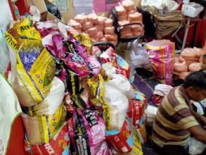 Packaging the rations ahead of distribution