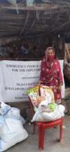 Distributing rations to the needy