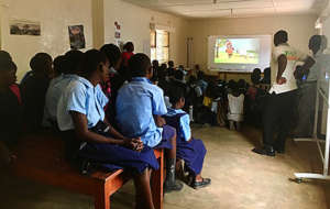 Children in Zambia enjoying the films