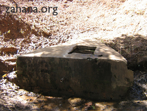 Old communal well before rebuilding it