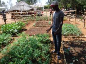 Donne in the new expanded school garden