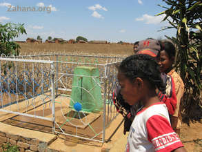 The improved communal water faucet in the school