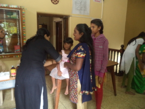 Doctor administering the vaccine