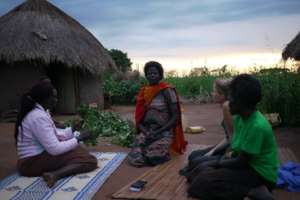 Oromo and friends, at Oromo's home
