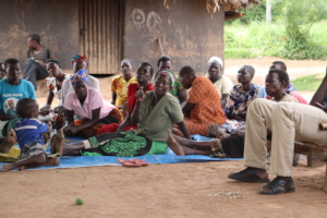 Women farmers during training
