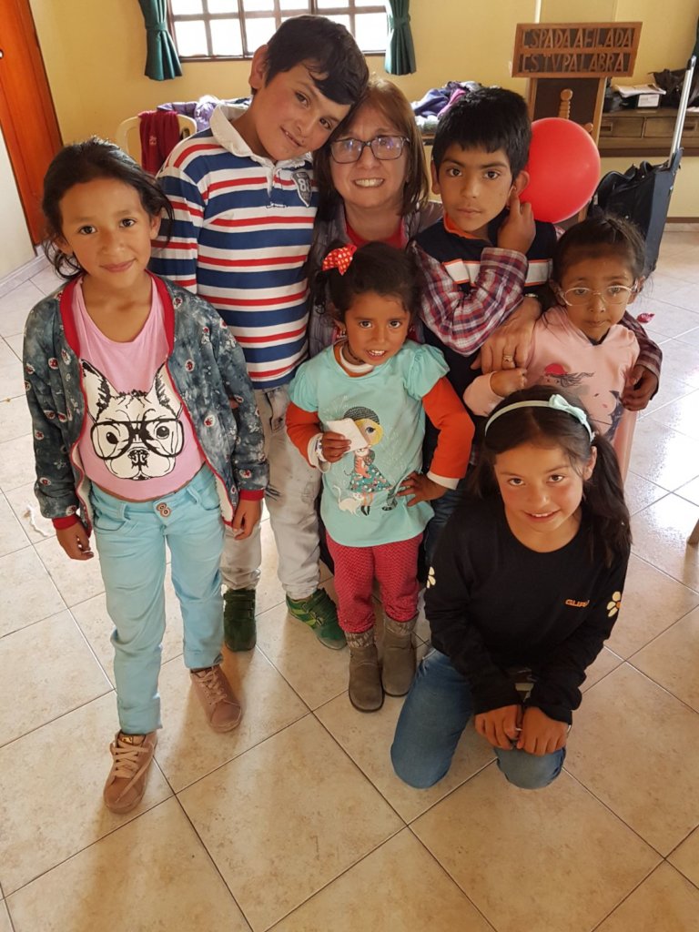 Rosanna (Our Project Manager) with the children