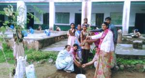 Planting Trees in Girls school