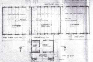 Floor plan of proposed extended nursery school