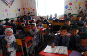 Students in class in Pakistan